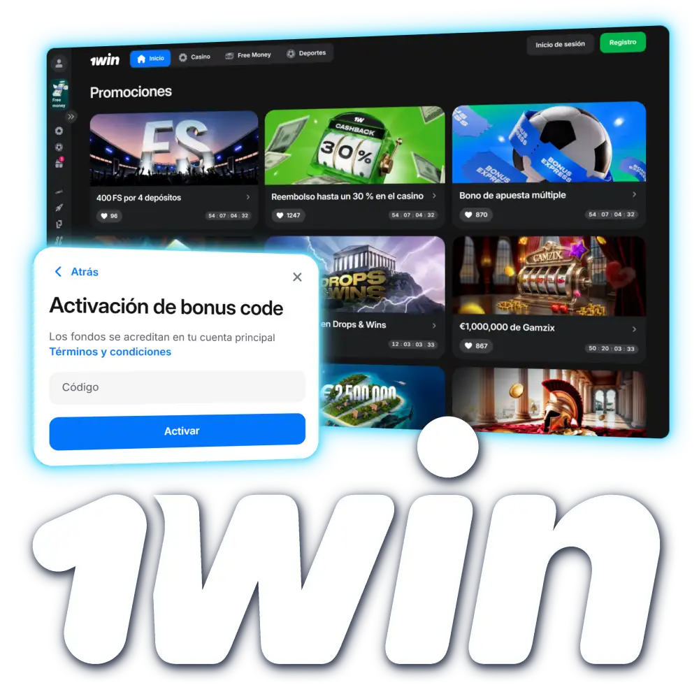 Active su código promocional en 1win México oficial.
