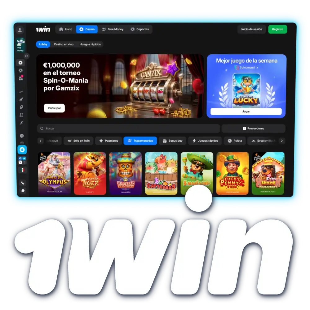Echa un vistazo a las tragamonedas en 1win casino México.